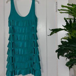 Layered Teal Cocktail Dress